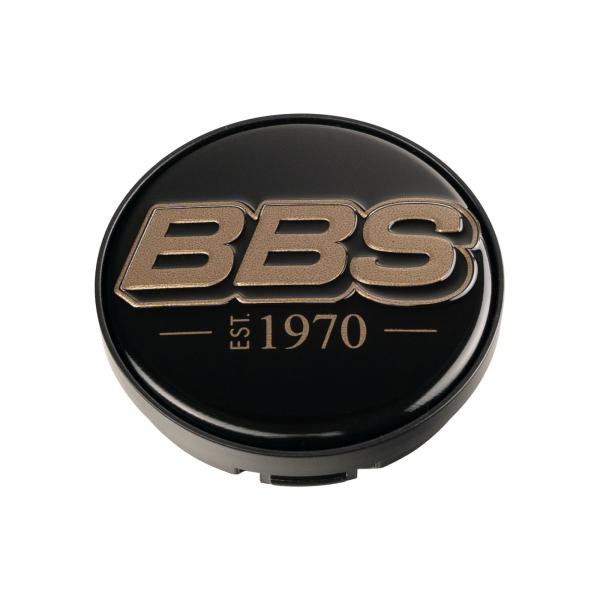 4 x BBS 2D Nabendeckel Ø70,6mm schwarz, Logo bronze (1970) - 10025038 58071009